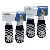 Kit 8 Meias Preta Pet Antiderrapante Para Cachorro Gato P
