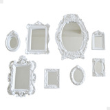 Kit 8 Molduras Resinas Espelho Vintage Parede Decoração