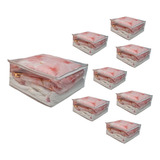 Kit 8 Organizadores Edredom Roupas Cama Closet Armário Tam M