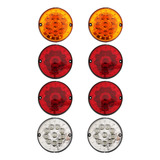 Kit 8 Pç Lanterna Led Traseira Ônibus Caminhão 125mm 12v