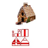 Kit 8 Pçs Natal Casinha Gingerbread Cortador Biscoito