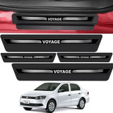 Kit 8 Peças Adesivo Soleira De Porta Vw Voyage G5 G6 Preto