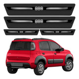 Kit 8 Peças Adesivo Soleira Porta Novo Fiat Uno Vivace Way