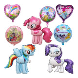 Kit 8 Peças Balão Festa My Little Pony Pinkie Rarity Rainbow