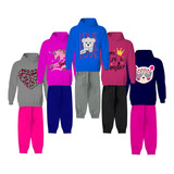 Kit 8 Peças Moletom Roupa Infantil Menina Inverno 1 Ao 14