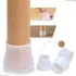 Kit 8 Peças Protetor Para O Pé Da Cadeira E Mesa De Silicone Cor Branco E Cinza