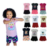 Kit 8 Peças Roupa Conjunto Infantil Menina Lindo Confortavel