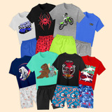 Kit 8 Peças Roupa Infantil Masculina Moletinho Bebe Atacado