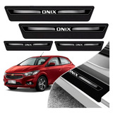 Kit 8 Peças Soleira Adesivo Porta Gm Onix 2013 2014 2015 20