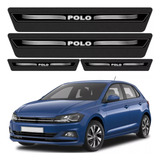 Kit 8 Peças Soleira Adesivo Porta Vw Polo 2018 2019 2020