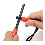 Kit 8 Pederneira Maciça Magnésio Fogo Sobrevivência Camping Cor Laranja E Preto