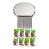 Kit 8 Pente Fino Piolhos Aço Inox Extrator Lêndeas Atacado