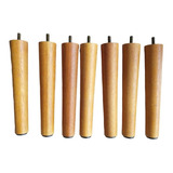 Kit 8 Pés Cama Box 20cm Moveis Resistente Madeira Cor Mel