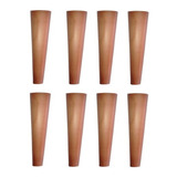 Kit 8 Pés Palito De 20 Cm Cônico De Móveis Madeira Buffet