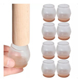 Kit 8 Pezinho De Proteção Pé Cadeira Feltro Sili 2cm A 3 2cm