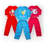 Kit 8 Pijaminhas Infantil De Inverno Quentinho Barato 1 A 8