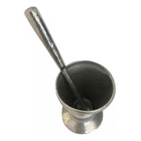 Kit 8 Pilão Almofariz Socado De Alho Alumínio Fundido