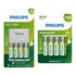Kit 8 Pilhas Aa Recarregável Original + Carregador Philips