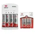 Kit 8 Pilhas Recarregável Aa Carregador De Pilha Mox Bivolt