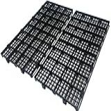 Kit 8 Pisos Plástico Preto Estrado Pallet Palete 50X25Cm