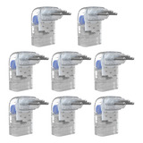 Kit 8 Protetor Contra Surtos 3 Pinos 10a Transp Clamper