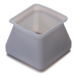 Kit 8 Protetor Pé De Cadeira Mesa Cama Sofá Silicone Cinza
