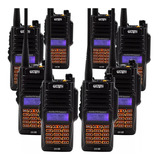 Kit 8 Rádio Comunicador Baofeng Uv9r