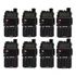 Kit 8 Radio Comunicador Dual Band Baofeng Uv-5r Vhf Uhf Bandas De Freqüência Cor Preto