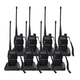 Kit 8 Radio Comunicador Dual Band Baofeng Uv 5r Vhf Uhf