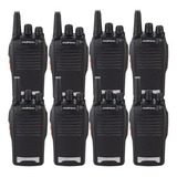 Kit 8 Rádio Transmissor Wok Tok Baofeng 777 s Profissional Cor Preto