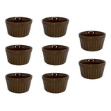 Kit 8 Ramekim Mini 50ml Marrom Finger Food