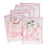 Kit 8 Saquinho Saco Zíper Bebe Maternidade Organizador