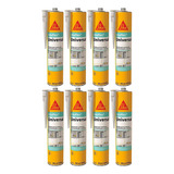 Kit 8 Selante Elástico Sikaflex Universal 300ml Cinza Grey