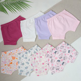Kit 8 Shorts De Bebe Misto Estampado E Liso 100 Algodão