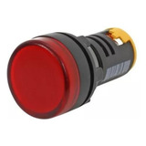 Kit 8 Sinaleiros Led L20 ar2 r Vermelho 220vca 22mm Metaltex