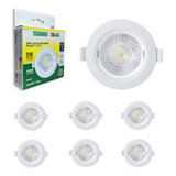 Kit 8 Spot Embutir Teto Redondo Led 5w Mr16 Bivolt Taschibra