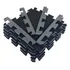 Kit 8 Tatames 50x50 20mm Bicolor Preto cinza