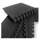 Kit 8 Tatames Eva Com Borda 50cm X 50cm X 1 5cm 15mm Preto