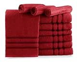 Kit 8 Toalhas De Rosto Grossa Para Felpudas - 45x70cm -3-Vermelho-
