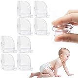 KIT 8 UN Protetor De Quina SILICONE Cantoneira SEM FUROS Mesa Móveis Armários Proteção Para Bebê COM ADESIVO Transparente UNIVERSAL PROTEÇÃO PARA SUA FAMILIA BELEZA E QUALIDADE 4 4CM