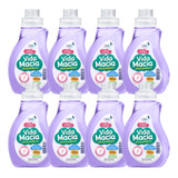 Kit 8 Vida Macia Lava Roupas Sabão Liquido Roupas De Bebê