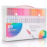 Kit 80 Cores Canetas
