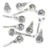 Kit 80 Ponteiras Gota Facetada Cristal Acrílico 60mm Lustres