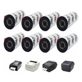 Kit 8un Ribbon Cera 110x74 Para Impressora Zebra elgin argox Tinta Preto