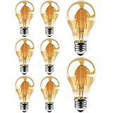 Kit 8x Lâmpada Filamento Led A60 Retrô Vintage Âmbar Bivolt E27