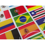 Kit 9 Adesivo Bandeira Países Estados Resinado 7 5 X 5cm