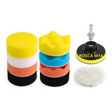 Kit 9 Boinas Polimento 3poleg C Adaptador P Furadeira