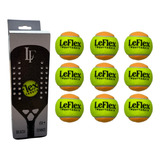 Kit 9 Bolas De Beach Tennis Leflex Profissional Stage 2