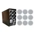 Kit 9 Caixa Som Arandela Embutir + Amplificador Setorizador