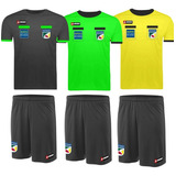 Kit 9 Camisas Arbitro 9 Short Arbitragem 9 Meião Futebol